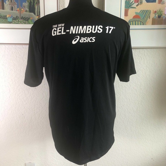 NWOT Asics Men's Large Running Top MR2471N Black‎ - Picture 3 of 4